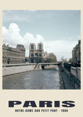 Notre-Dame and Petit Pont, Paris, 1960 — Historic photograph print