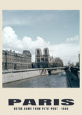 Notre-Dame from Petit Pont, Paris, 1960 heritage photograph