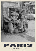 Oyster stall, Paris, 1965 — Historic photograph print