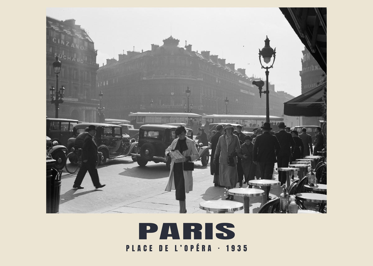 Place de l’Opéra, Paris, 1935 heritage photograph