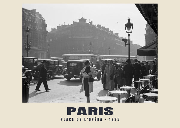 Place de l’Opéra, Paris — 1935 · Historic photograph print