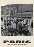 Place du Tertre, artists, Paris, 1965 — Historic photograph print