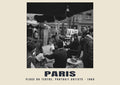 Place du Tertre, portrait artists, Paris, 1965 — Historic photograph print