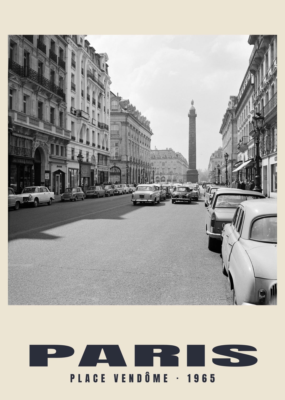 Place Vendôme, Paris, 1965 — Historic photograph print