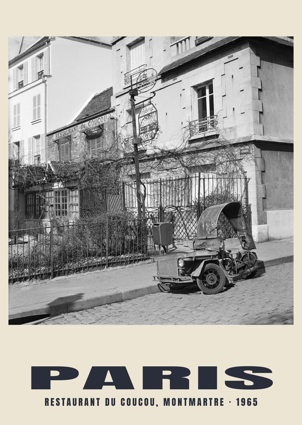 Restaurant du Coucou, Montmartre, Paris — 1965 · Historic photograph print