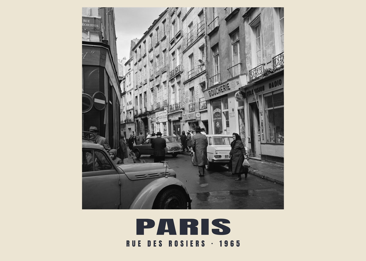 Rue des Rosiers, Paris, 1965 heritage photograph