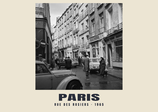 Rue des Rosiers, Paris — 1965 · Historic photograph print