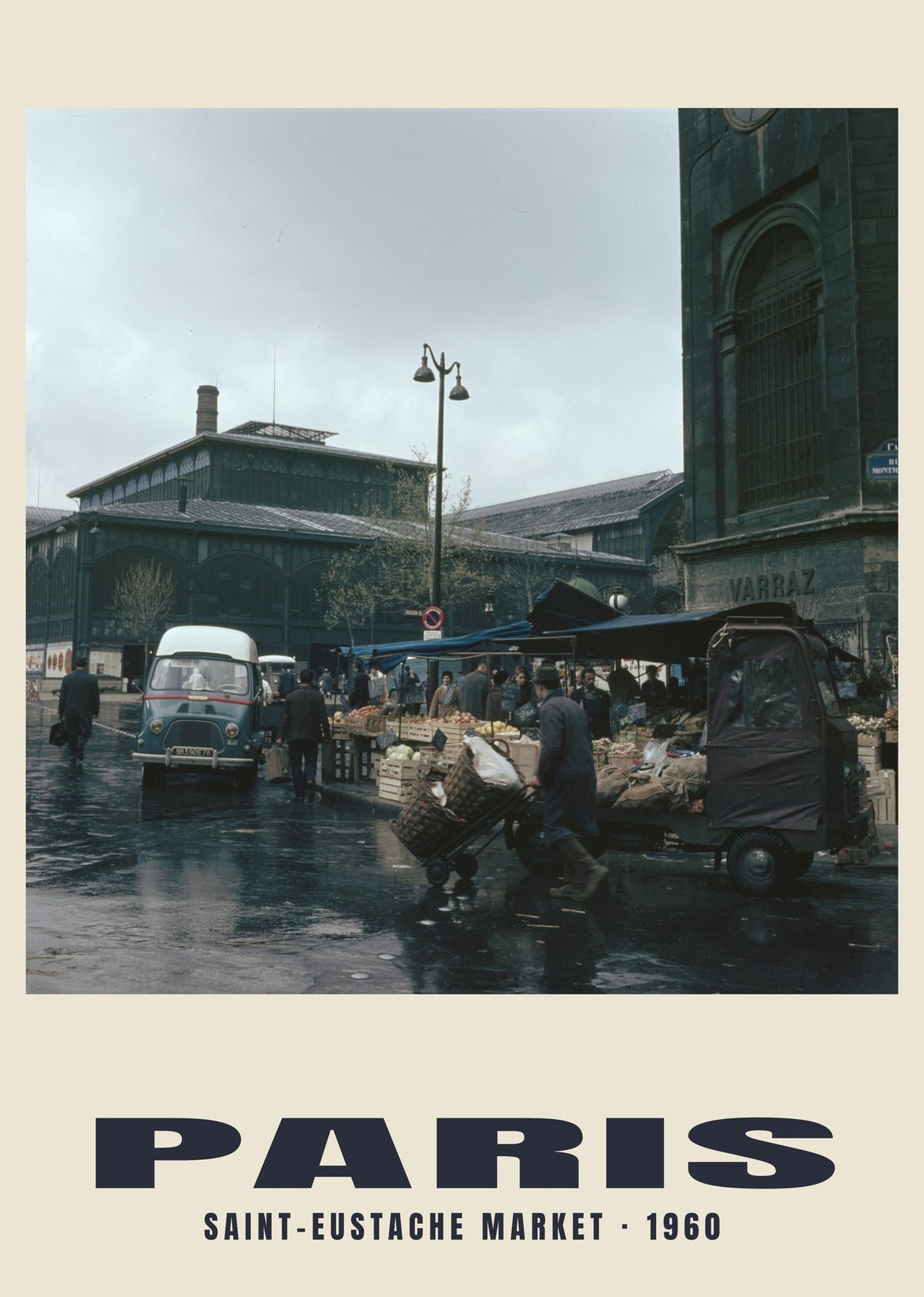 Saint-Eustache Market, Paris, 1960 heritage photograph