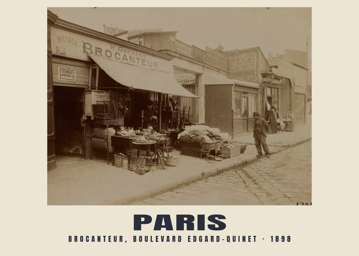 Brocanteur, Boulevard Edgard-Quinet, Paris, 1898 — Eugène Atget