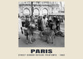 Street vendor outside Printemps, Paris, 1965 — Historic photograph print