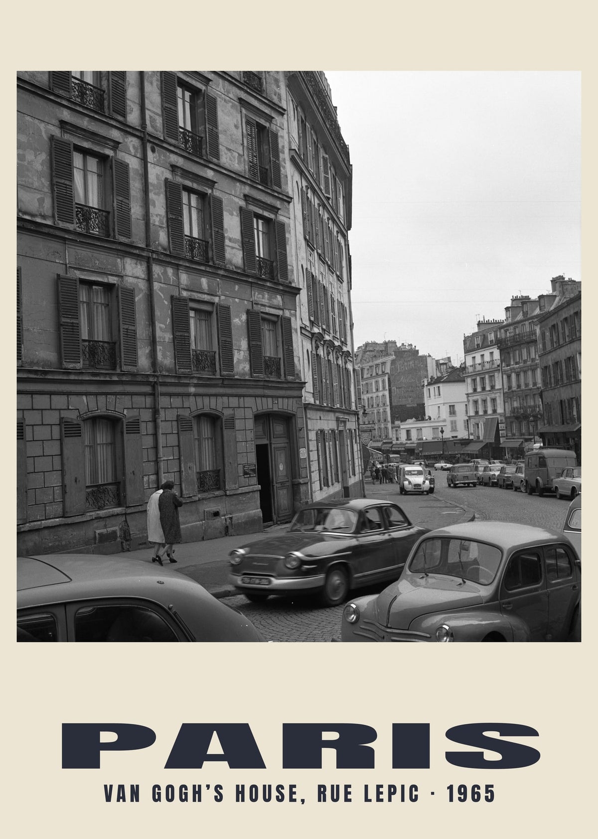 Van Gogh’s House, Rue Lepic, Paris, 1965 heritage photograph