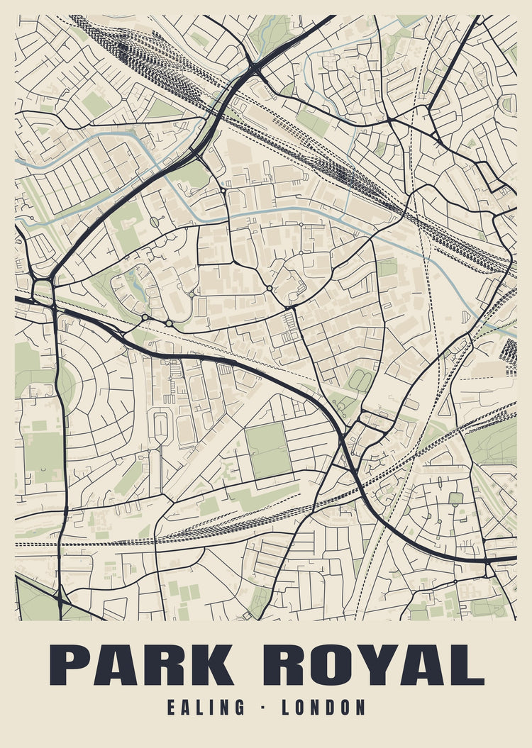 Park Royal Heritage Street Map Poster