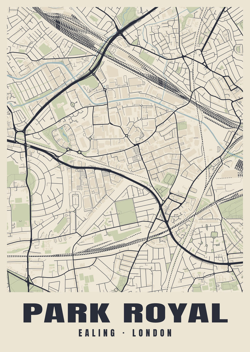 Park Royal Heritage Street Map Poster