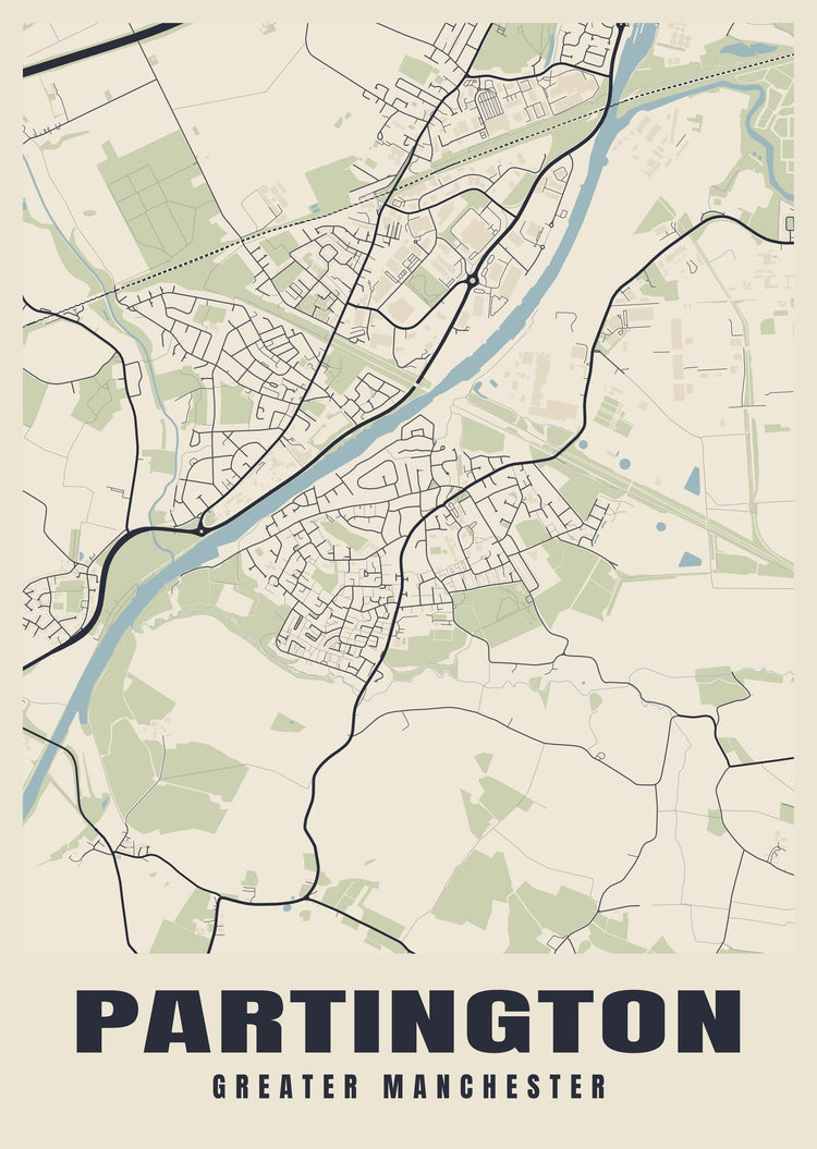 Partington Street Map Poster