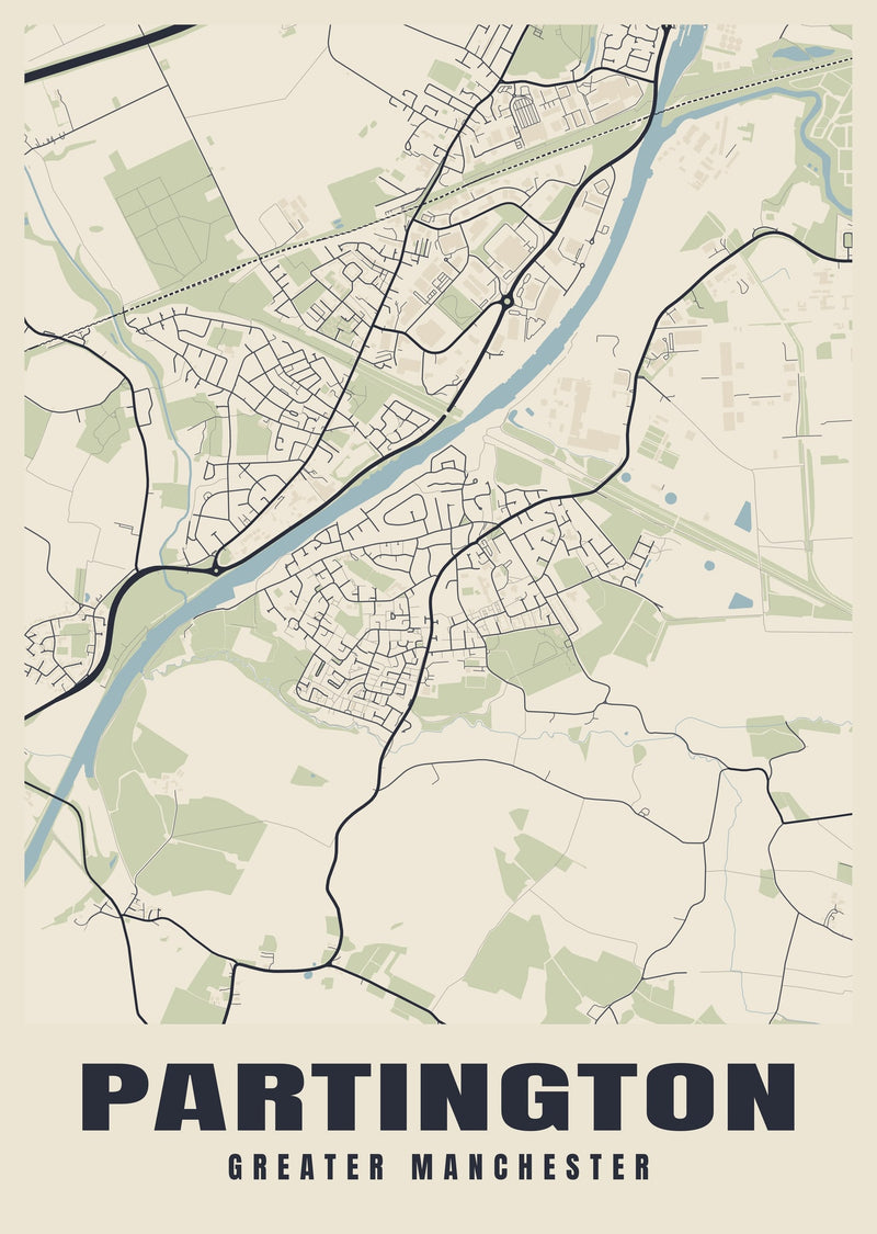 Partington Street Map Poster