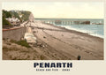 Beach and Pier, Penarth, 1890s heritage photograph