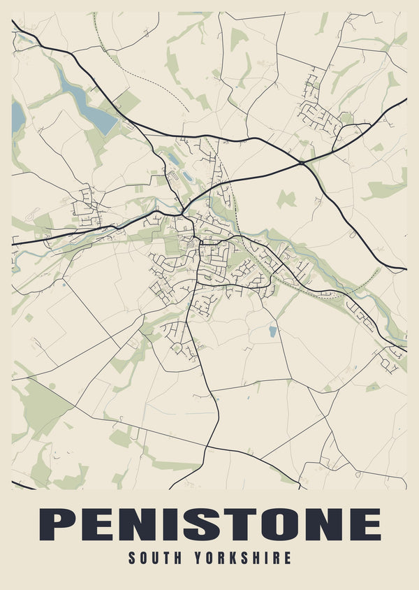 Penistone Street Map Poster