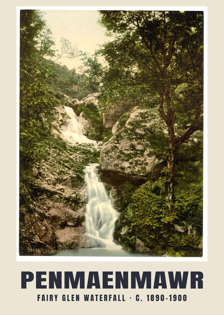 Fairy Glen Waterfall, Penmaenmawr, c. 1890–1900 Heritage Print