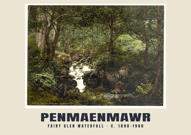 Fairy Glen Waterfall, Penmaenmawr, c. 1890–1900 Heritage Print