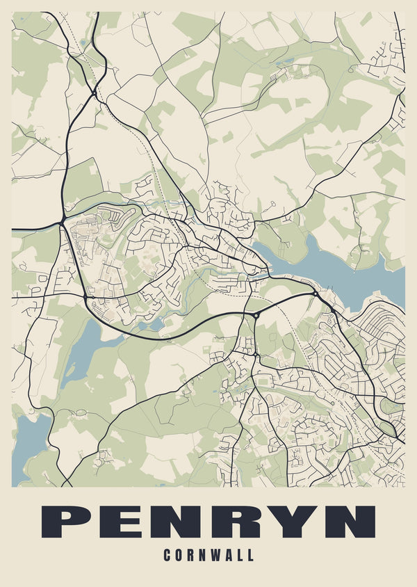 Penryn Street Map Poster