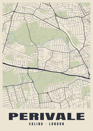 Perivale Heritage Street Map Poster