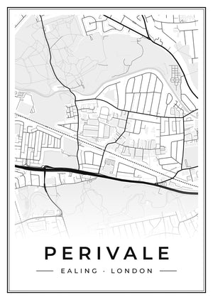 Perivale Street Map Poster