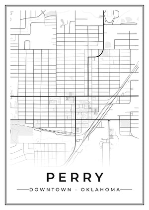 Perry Downtown Street Map Poster