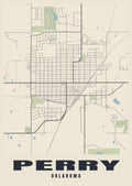 Street map poster of Perry, Oklahoma