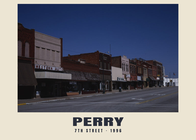 7th Street, Perry, Oklahoma — 1996 · Historic photograph print