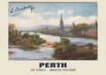 Tay Street, Perth — Historic illustrated postcard print, 20th century