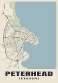 Street map poster of Peterhead, Aberdeenshire