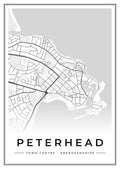 Street map poster of Peterhead town centre, Aberdeenshire