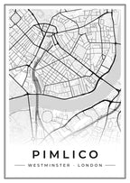Street map poster of Pimlico, Westminster, London