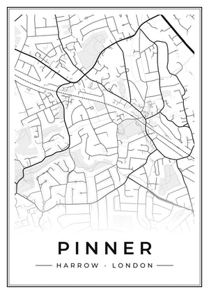 Pinner Street Map Poster