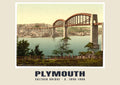 Saltash Bridge, Plymouth, c. 1890–1900 heritage photograph