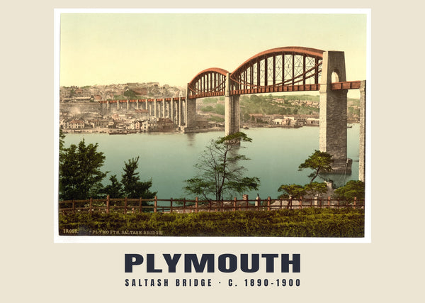 Saltash Bridge, Plymouth, c. 1890–1900 Heritage Print