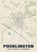 Street map poster of Pocklington, East Riding of Yorkshire