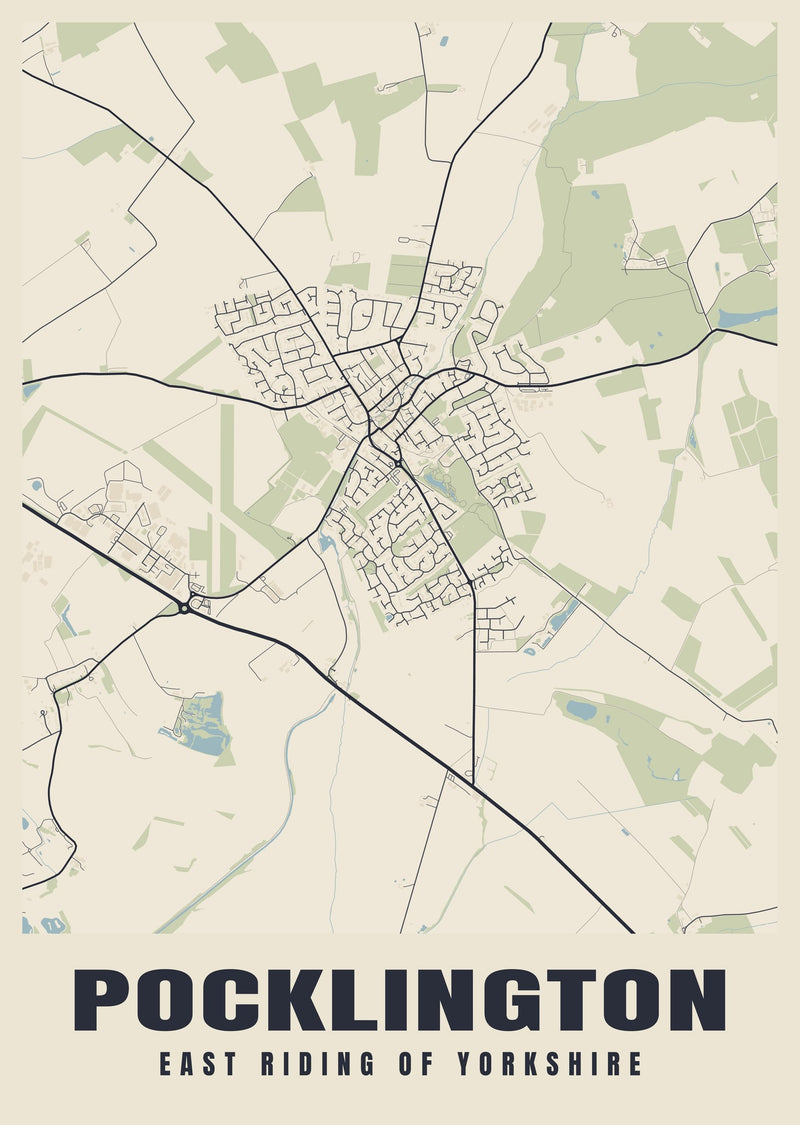 Pocklington Street Map Poster