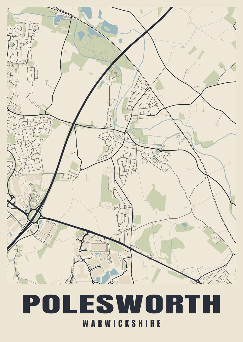 Polesworth Street Map Poster