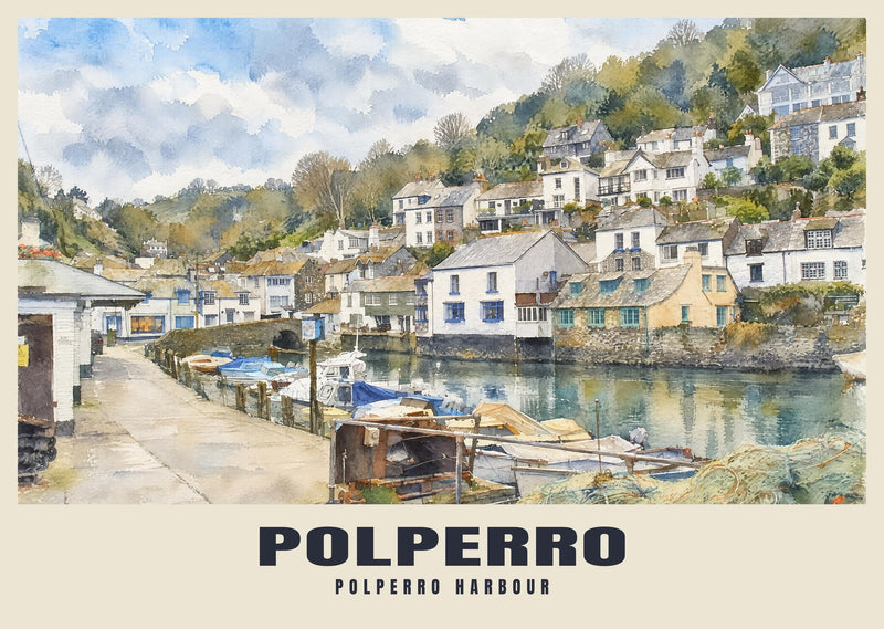 Polperro Harbour Poster