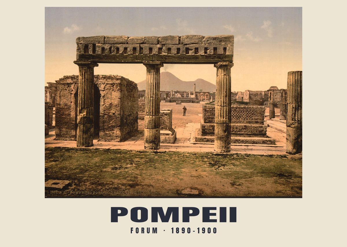Forum, Pompeii, 1890–1900 heritage photograph