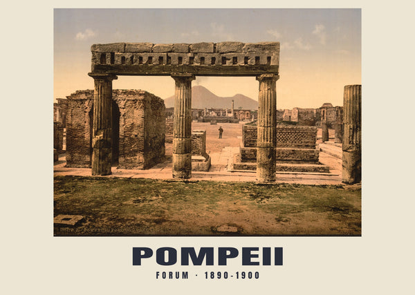 Forum, Pompeii — 1890–1900 · Vintage photochrom print