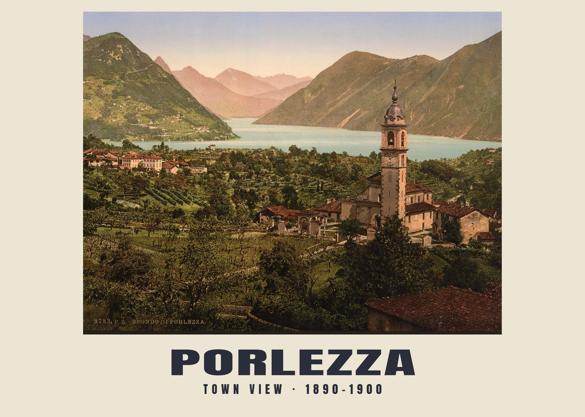 Town View, Porlezza, 1890–1900 heritage photograph