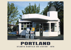 Atlantic Richfield Gas Station, Portland — 1976 · Historic photograph print