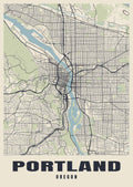 Street map poster of Portland, Oregon