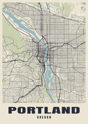 Portland Street Map Poster
