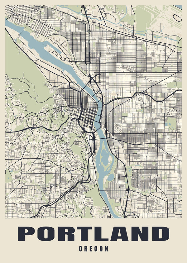 Portland Street Map Poster