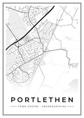 Street map poster of Portlethen town centre, Aberdeenshire
