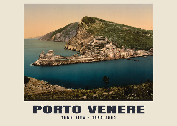 Town View, Porto Venere — 1890–1900 · Vintage photochrom print