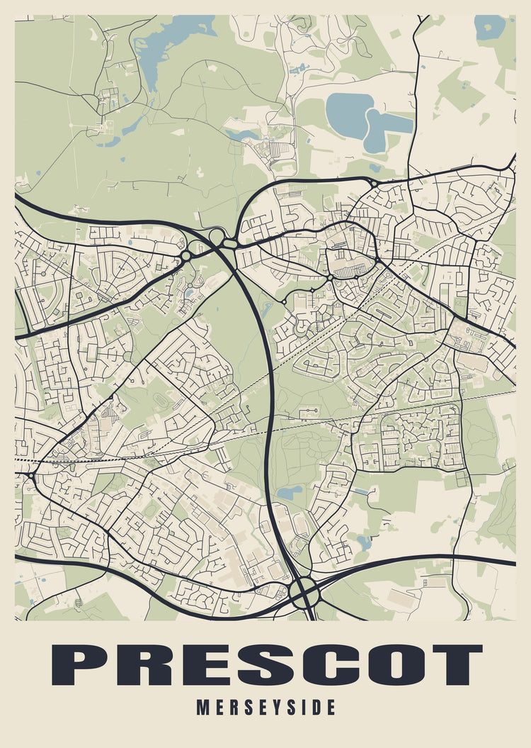 Prescot Street Map Poster